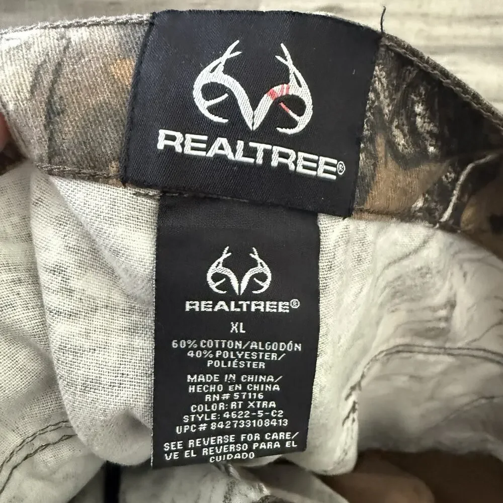 Realtree Xtra Camo Cargo Pants Size XL Hunting Camouflage 40x31 Pink Logo
